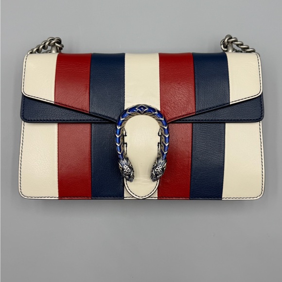 Gucci Red and Blue Striped Medium Dionysus - Picture 3 of 15